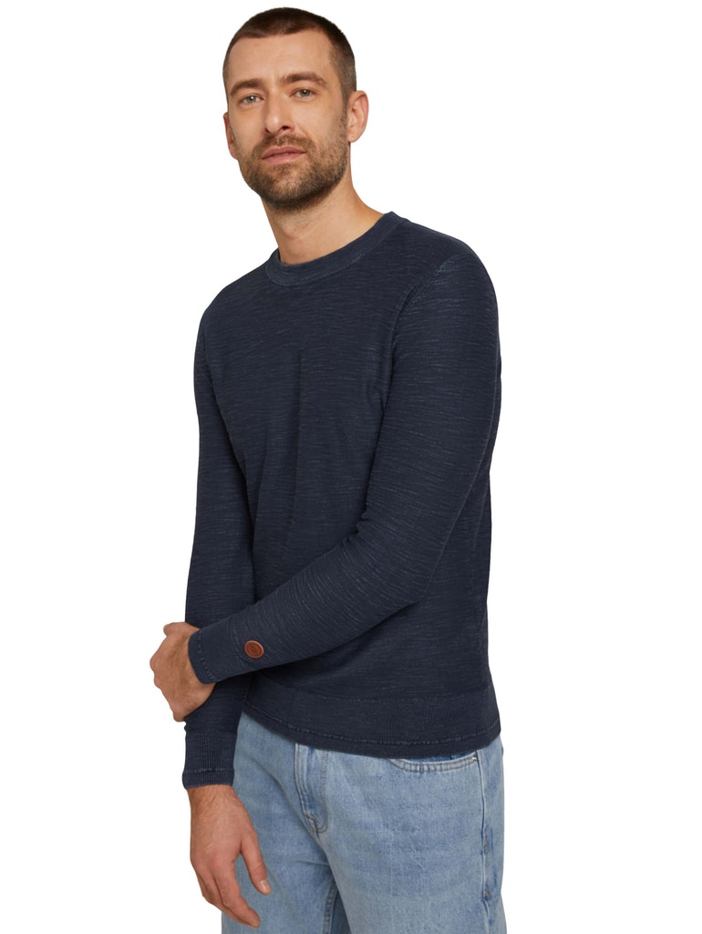 washed knit pullover