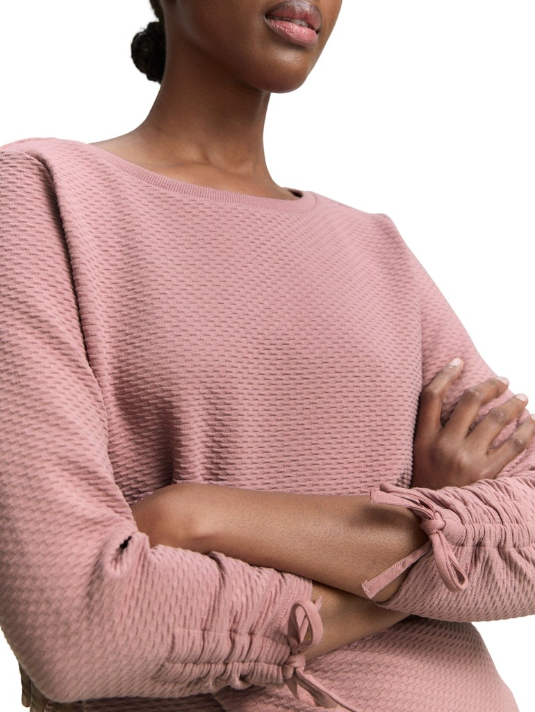 Slim Fit Sweatshirt mit Raffärmeln