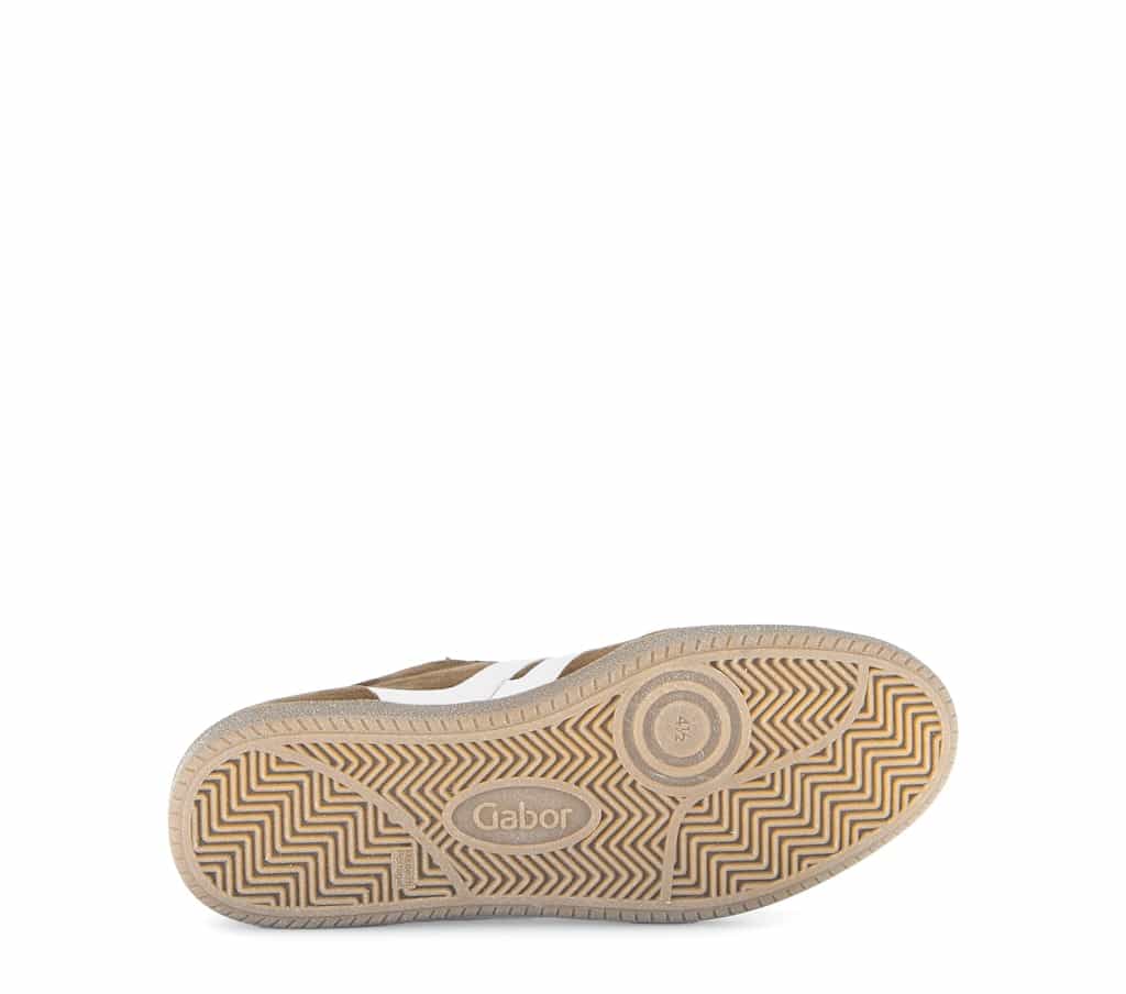 Sneaker low Materialmix Leder braun