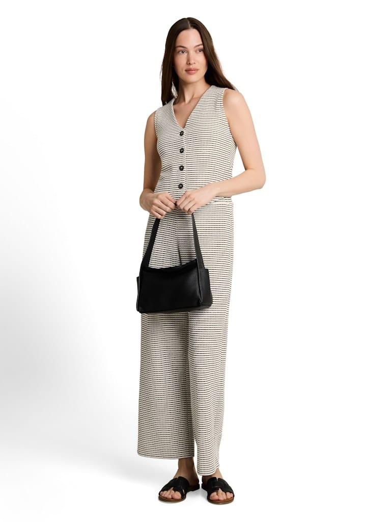 Fitted Jacquard Blazer-Weste