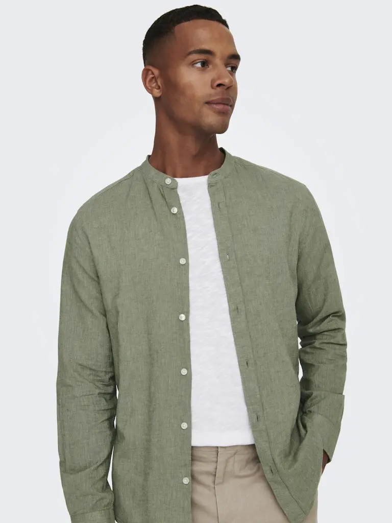 ONSCAIDEN LIFE LS LINEN BLEND MAO NOOS
