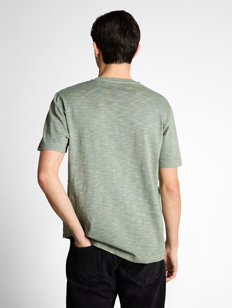 T-Shirt in Melange-Optik mit Print