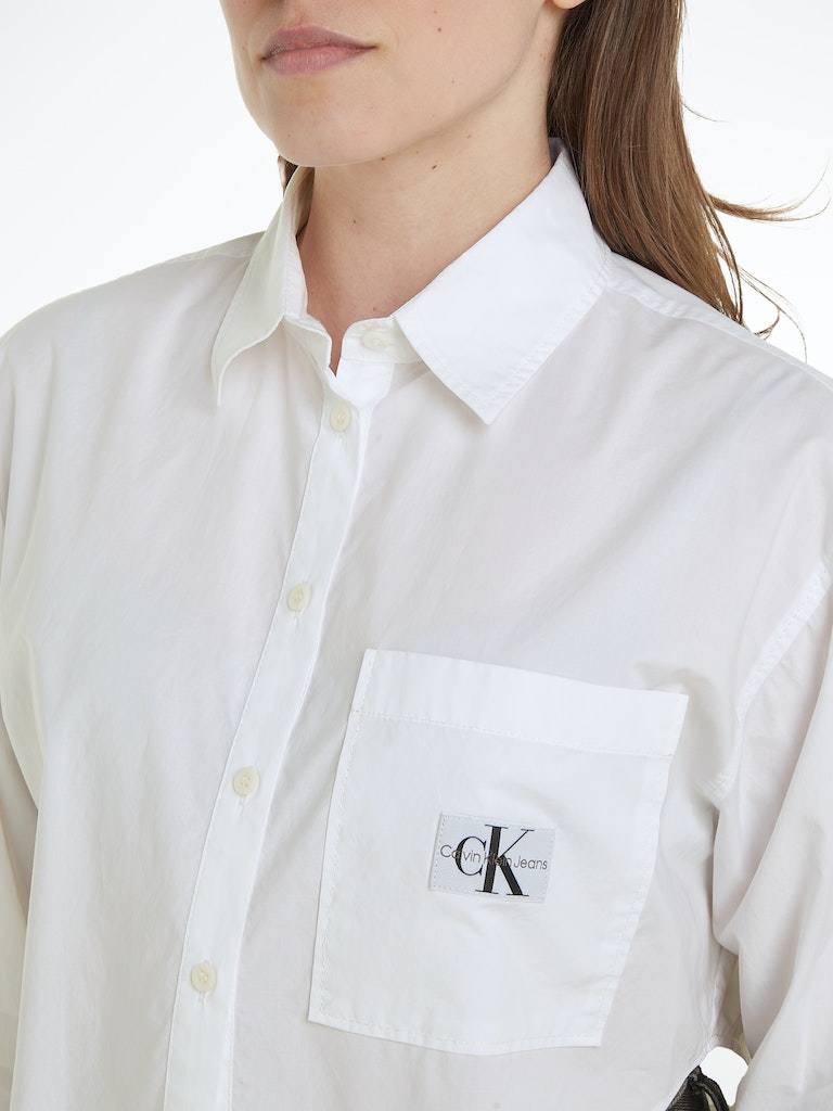 WOVEN LABEL CROPPED LS SHIRT | WHITE | M | 1491148.8720108950350 50系プリウス！オリジナル中間ストレートマフラー！オールステンレス！