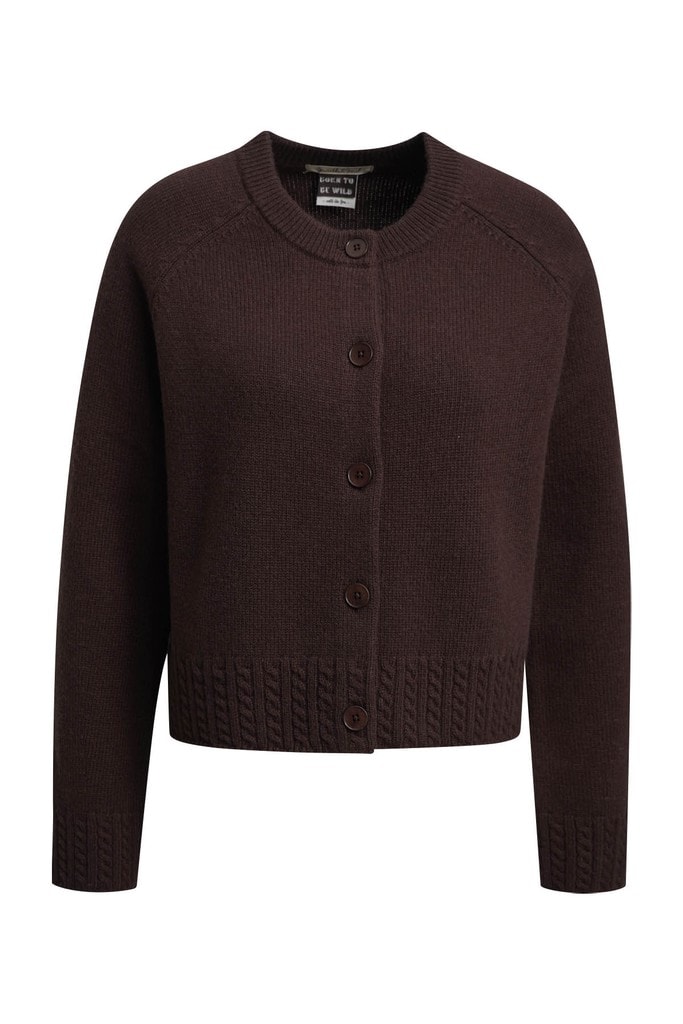 Raglan Cardigan Cable hem