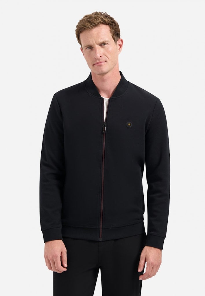 Sweater Full Zipper Pique Bomber