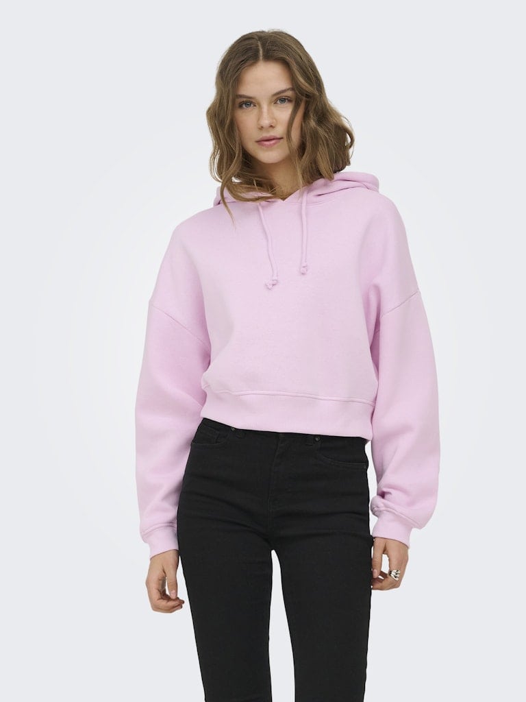 ONLSWEAT LIFE L/S HOODIE CROPPED SWT