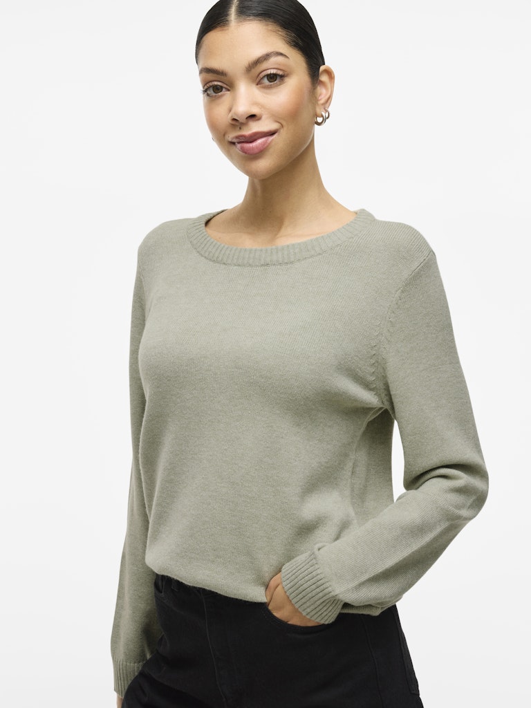 VIRIL O-NECK L/S KNIT TOP - NOOS