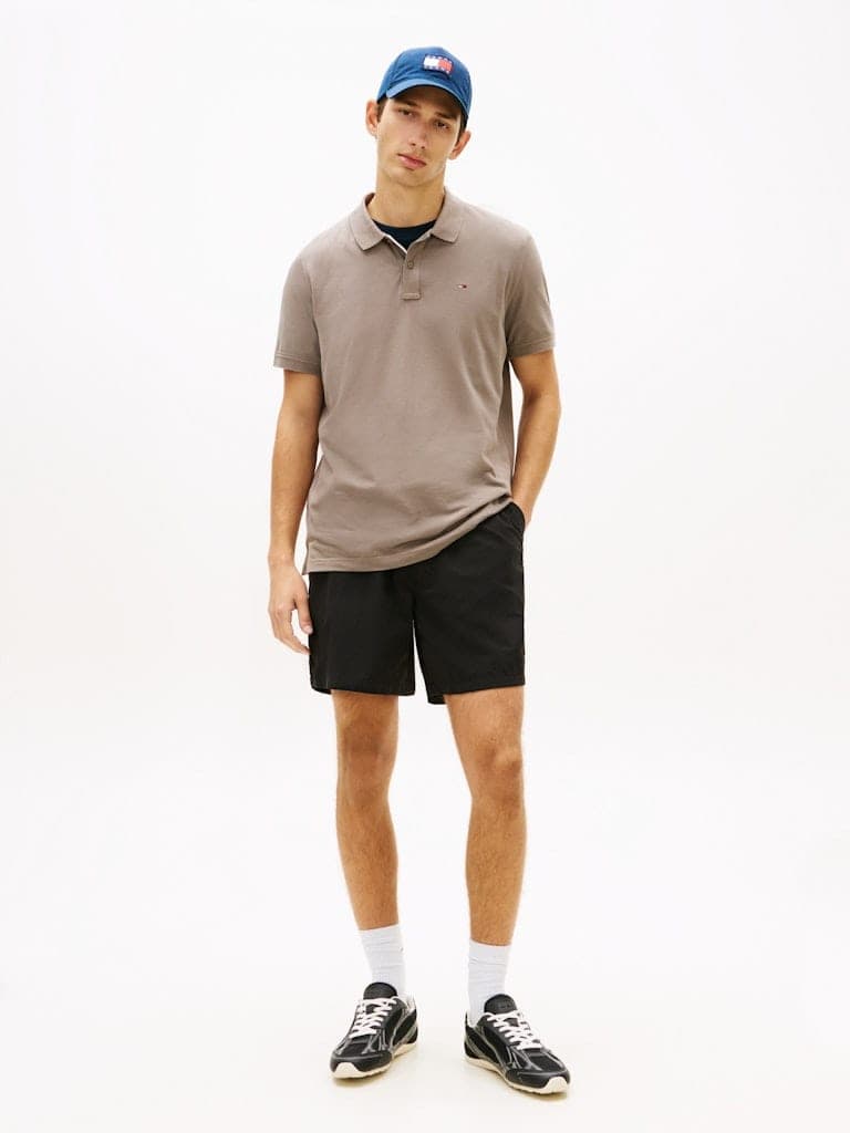 Tommy Flag Slim Fit Pique Polo Shirt