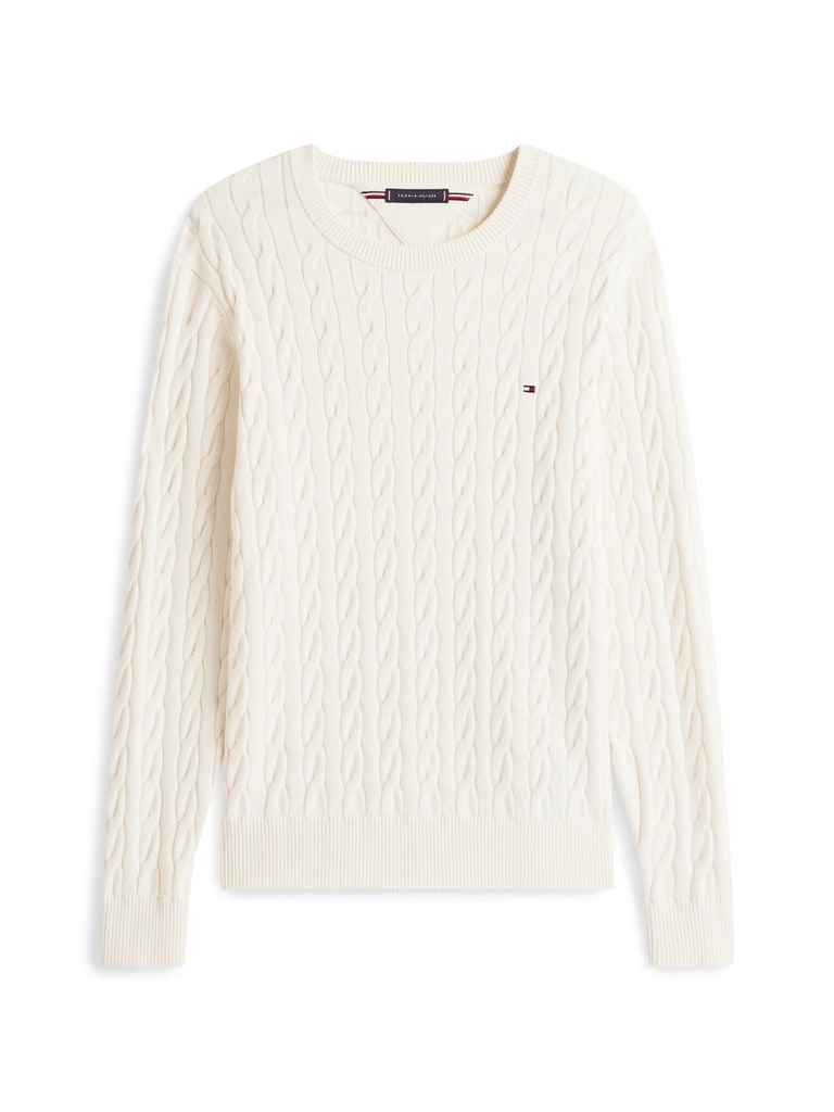 CLASSIC COTTON CABLE CREW NECK