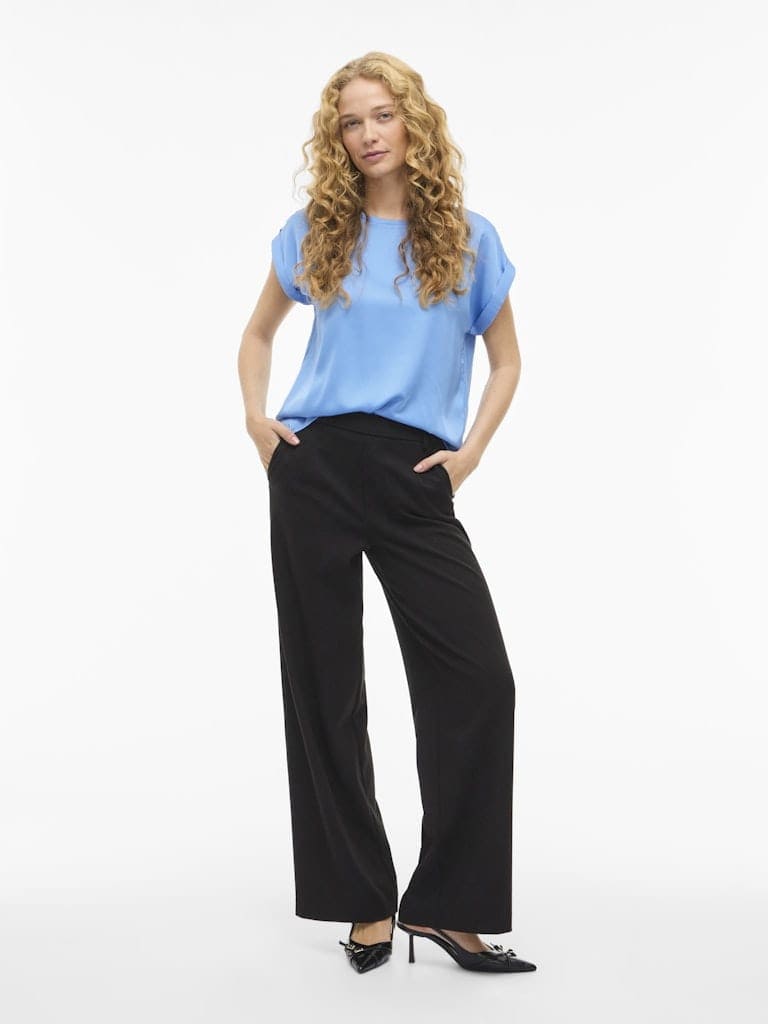 VIELLETTE S/S SATIN TOP - NOOS