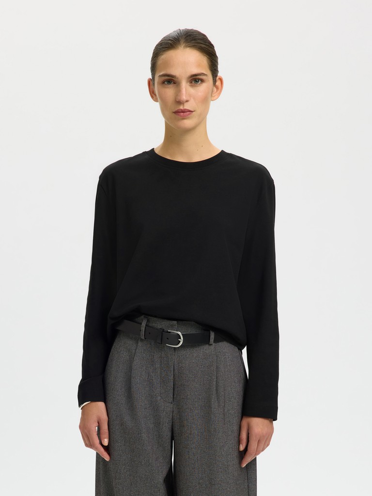 SLWESSENTIAL LS BOXY TEE NOOS