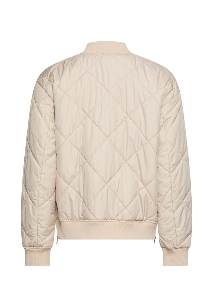 Oversize Bomberjacke mit bedrucktem Futter