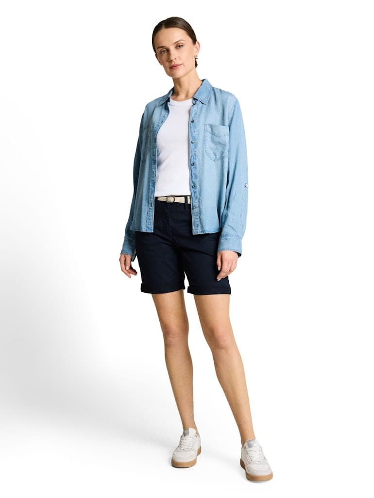 Chino Bermuda Shorts mit Gürtel