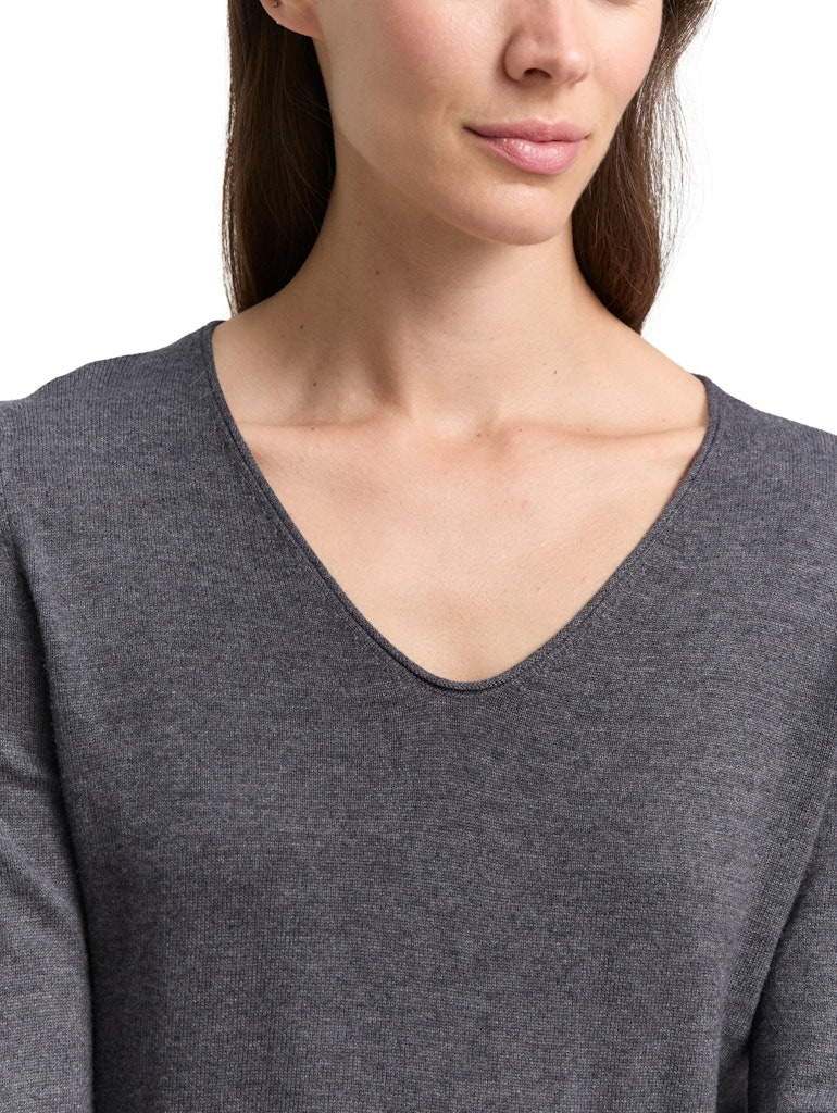 Strickpullover mit V-Ausschnitt