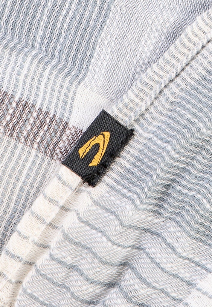 Multicolour Webschal aus Baumwoll-Twill