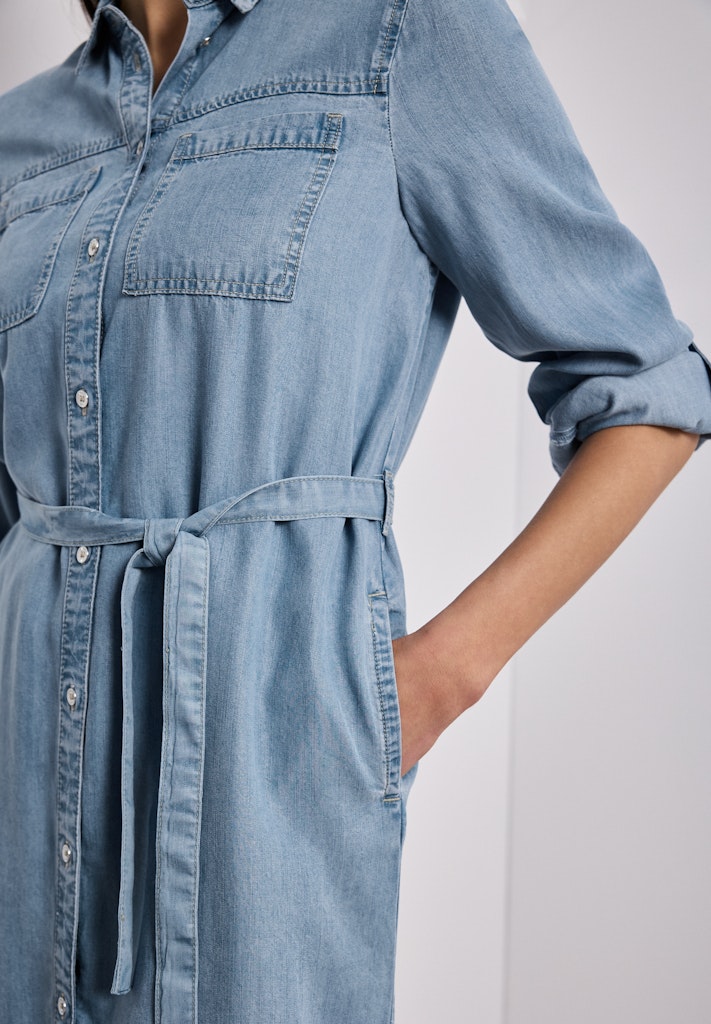 Knielanges Kleid im Washed-Look