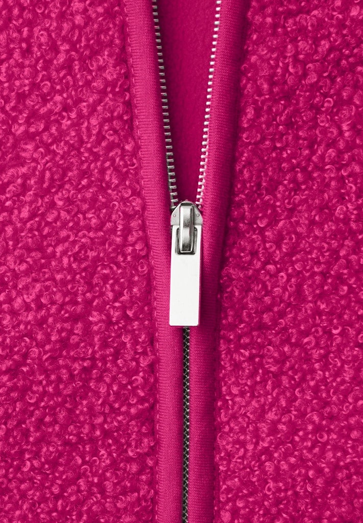 Weste mit V-Neck aus Teddy-Material