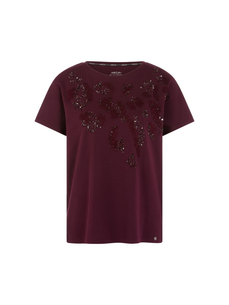 T-Shirt mit Pailletten-Stickerei