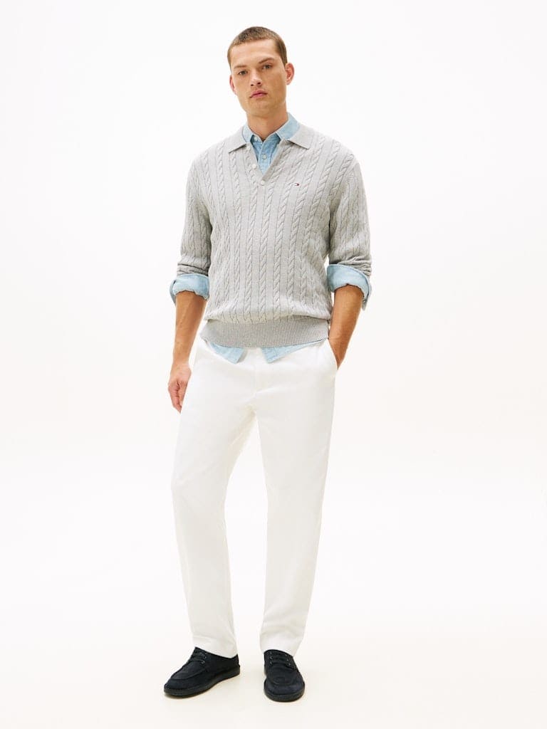 CLASSIC COTTON CABLE LS POLO