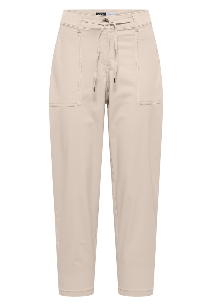 Mid Waist Barrel Leg Hose im Casual Fit