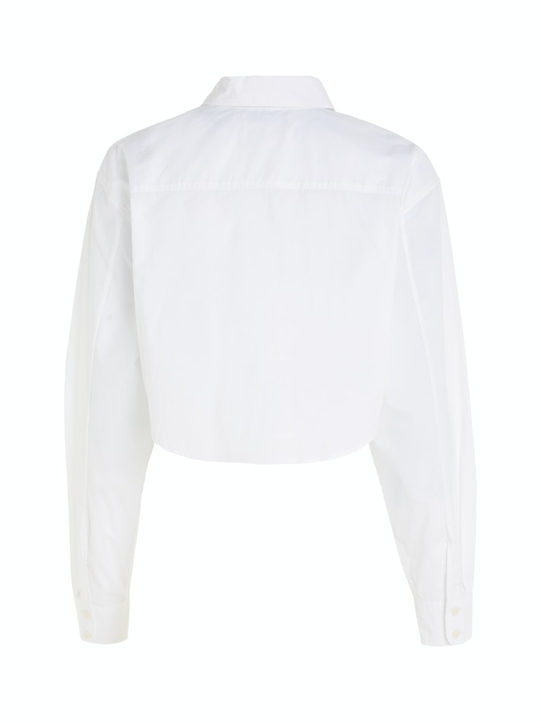 WOVEN LABEL CROPPED LS SHIRT | WHITE | M | 1491148.8720108950350