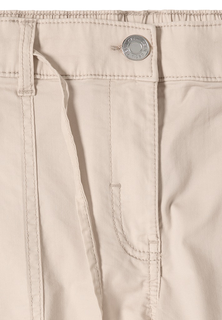Mid Waist Barrel Leg Hose im Casual Fit