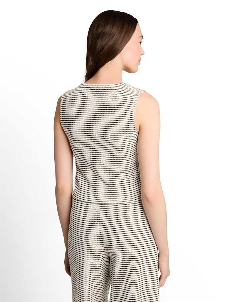 Fitted Jacquard Blazer-Weste