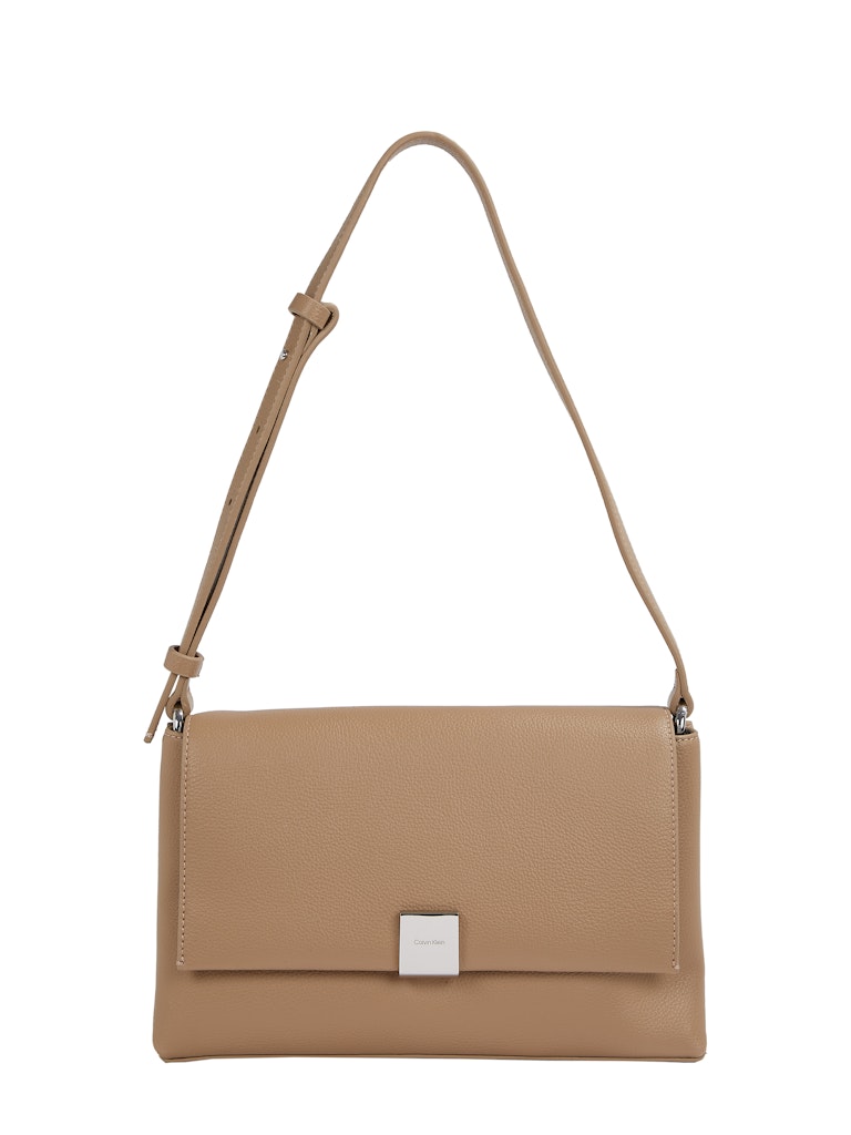 CK PLAQUE MEDIUM SHOULDER BAG