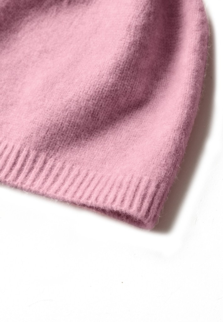 Feinstrick Beanie in Unifarbe