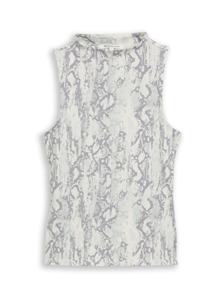 Slim Fit Top mit Schlangenmuster