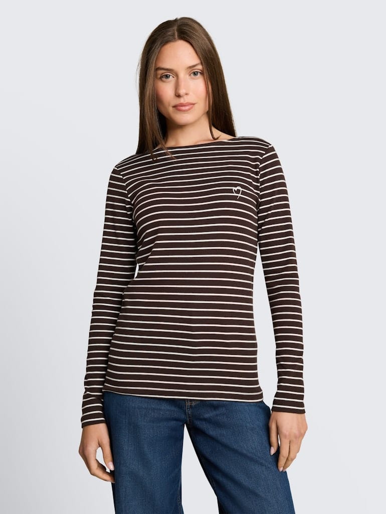 Langarmshirt mit Streifenmuster