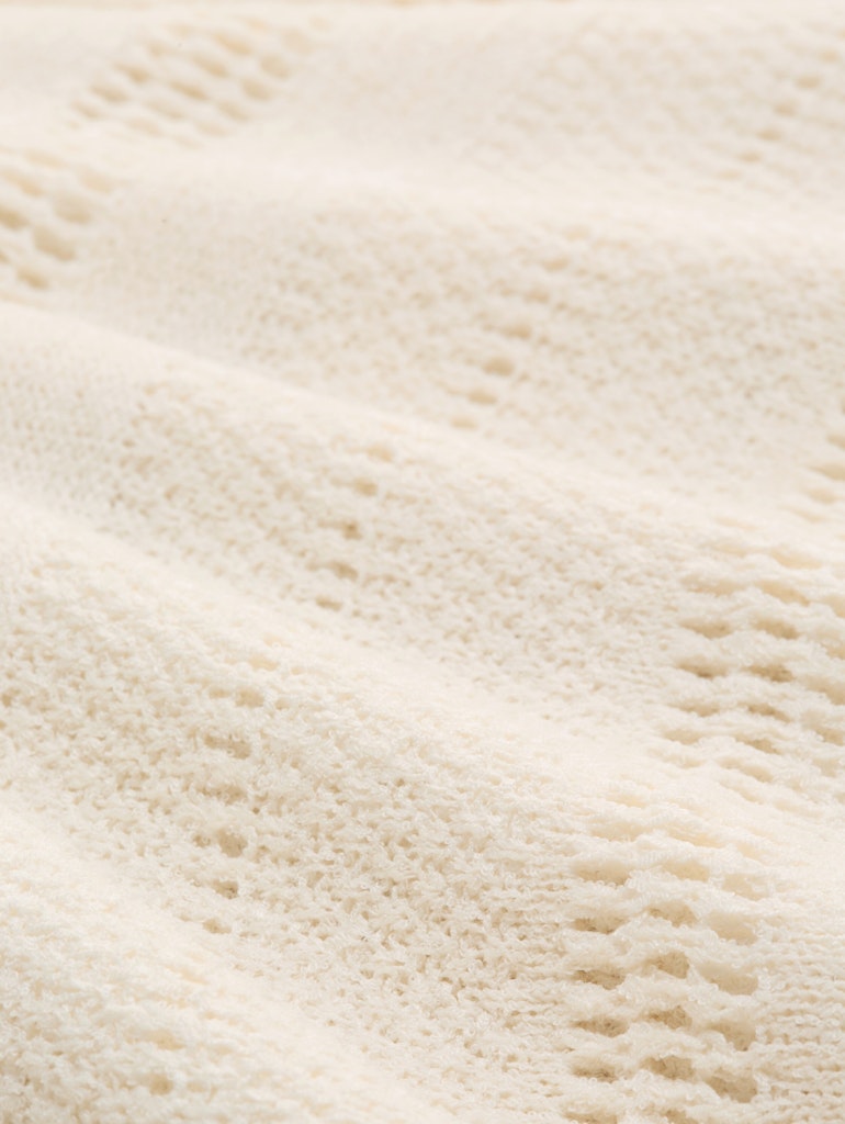 Relaxed Fit Strickpullover mit Lochmuster