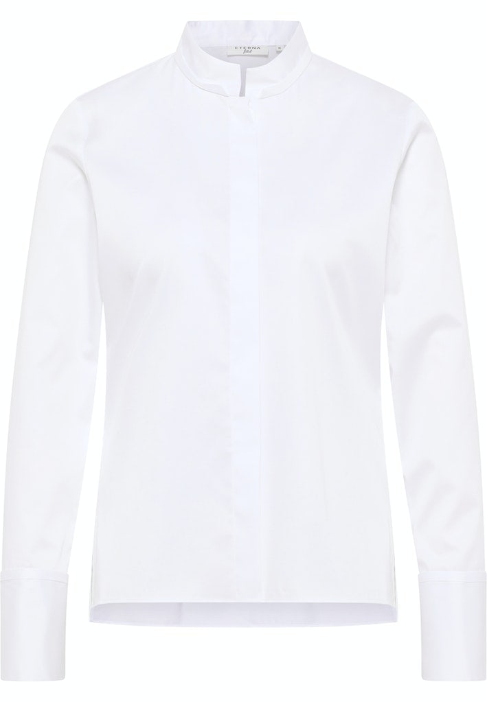 Satin Shirt Bluse Satingewebe Langarm