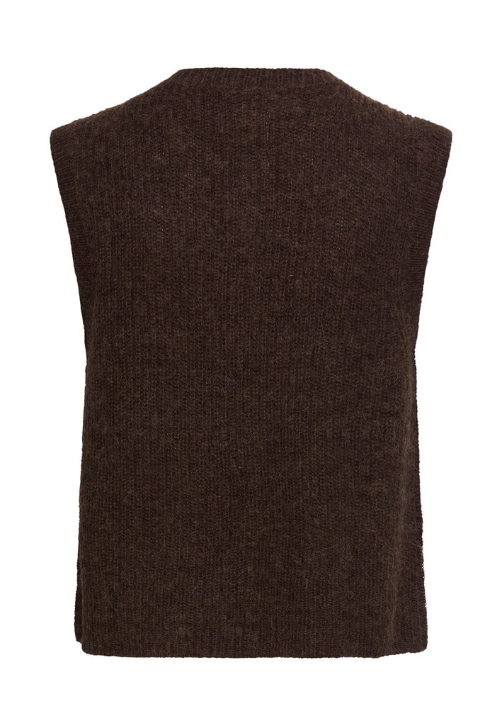 Strickweste mit Knopfleiste