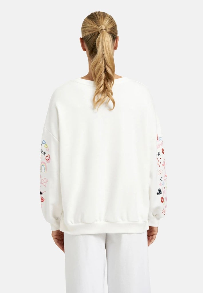 Oversize Sweatshirt Sleeve Embroidery