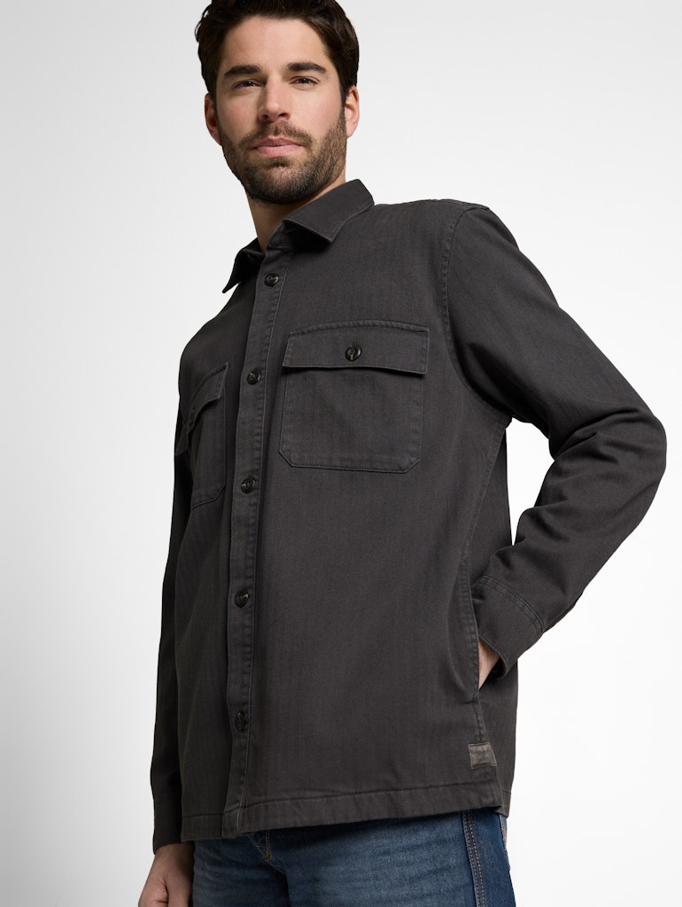 Overshirt im Washed-Look