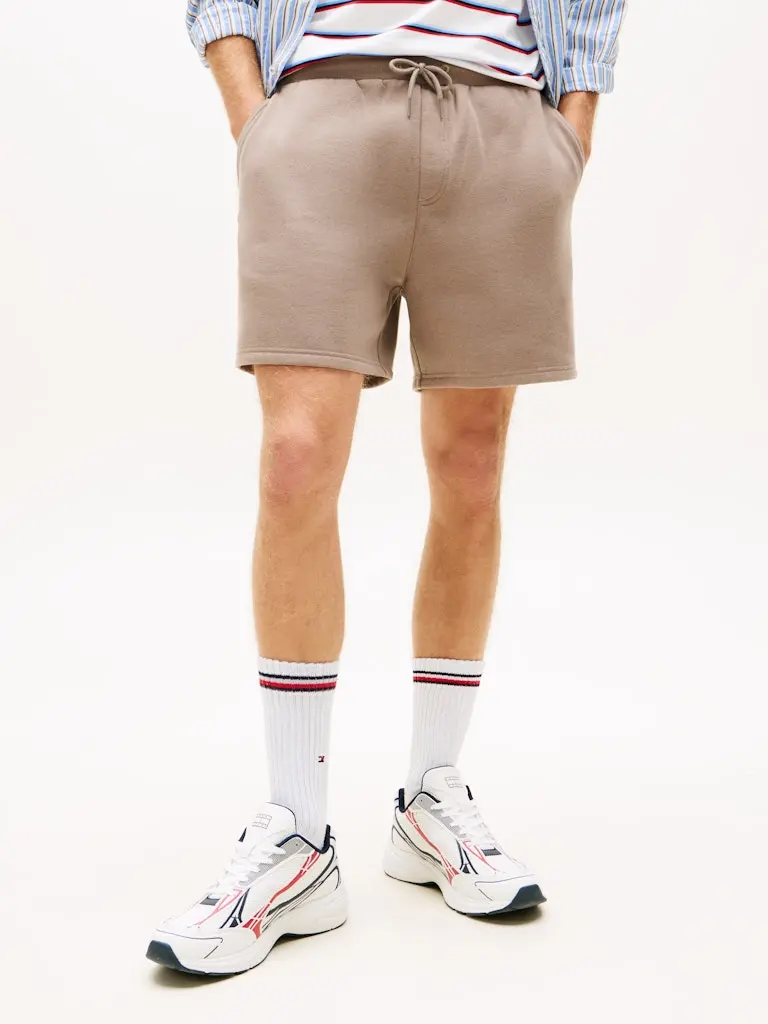 Tommy Flag Embroidery Sweat Shorts