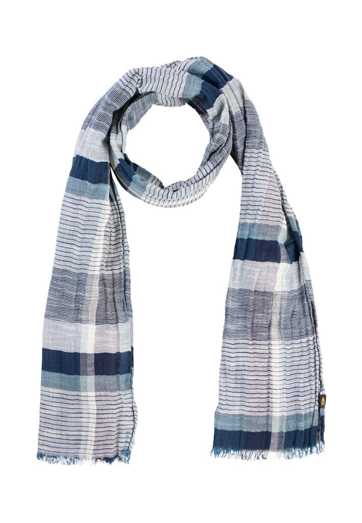 Multicolour Webschal aus Baumwoll-Twill