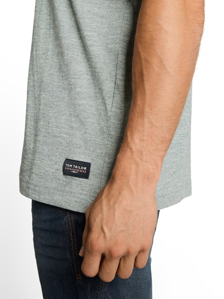 T-Shirt in Melange-Optik