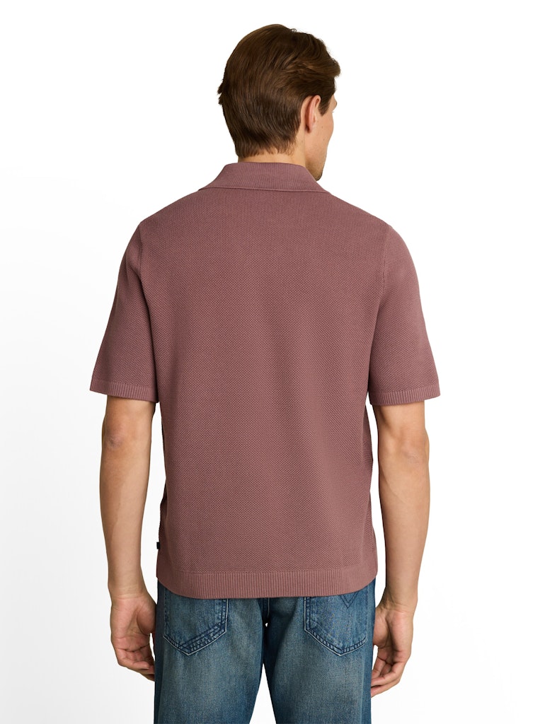 Piqué Strick-Poloshirt aus Baumwolle