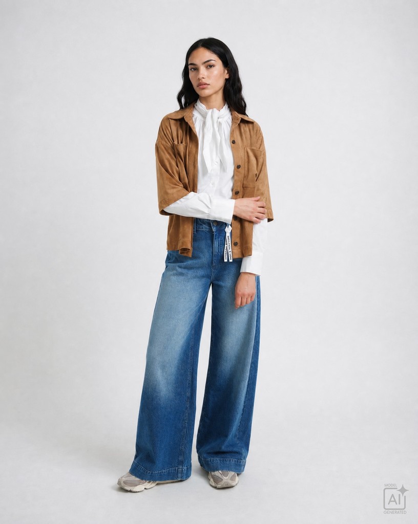 Raglan Blouse with Scarf Collar