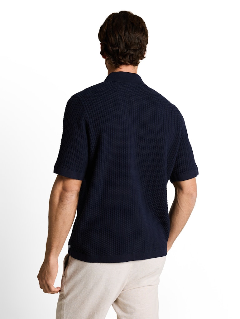 Strickjacke mit Polokragen