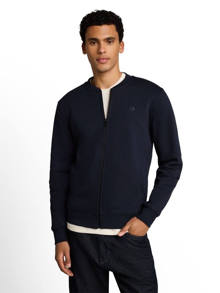Sweatjacke mit Bomberkragen