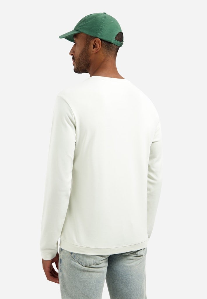 T-Shirt Long Sleeve Crewneck Solid Heavy Interlock