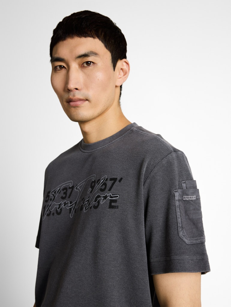 T-Shirt mit Waffelstruktur