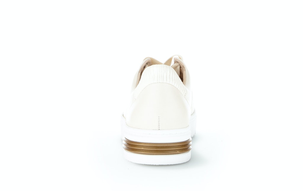 Sneaker low Materialmix Leder weiß