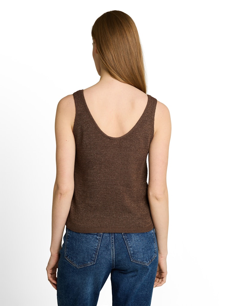 Relaxed Fit Stricktop mit V-Ausschnitt