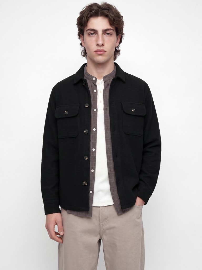 JJEREGENT STRUCTURE OVERSHIRT LS SN