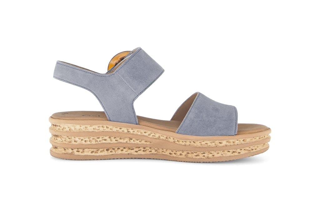 Plateau Sandalen Rauleder blau