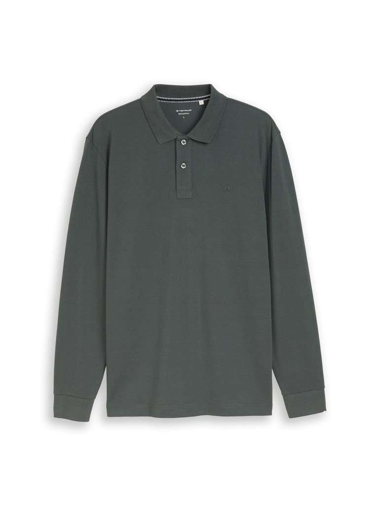 Langarm Piqué Poloshirt